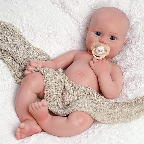 JIZHI Silicone Baby Doll -16 Inch (Weight Lb) Reborn Baby Dolls Silicone  Full Body Soft Realistic-Weighted P