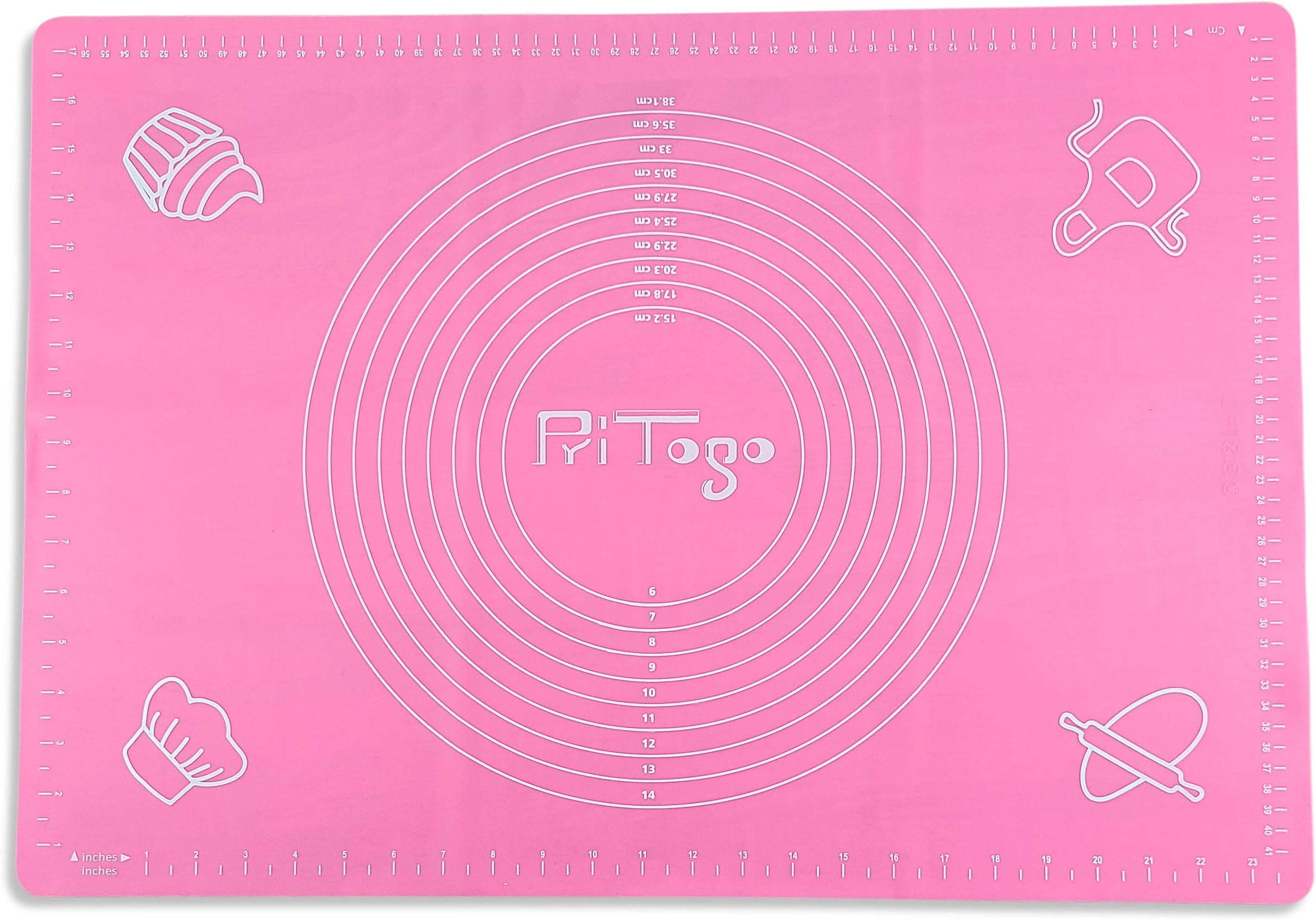 Seifenprofis®, roll mat, baking mat, 65 cm x 45 cm, blue/pink, silicone pink