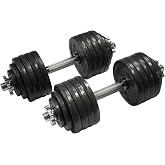 CAP Adjustable Cast Iron Dumbbell Weight Sets, Singles &amp; Pairs