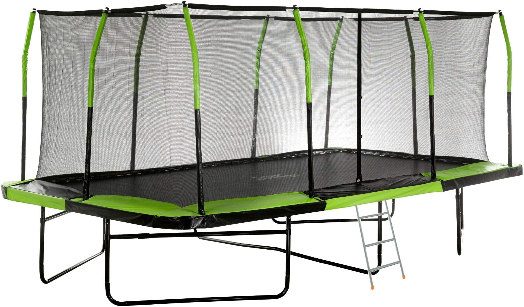 Outdoor Heights Rectangular Trampoline with Safety Pad, Enclosure Net & 3 Step Ladder – Easy to Assemble Gymnastic Trampoline 14FT 15FT 17FT - Premium/Standard