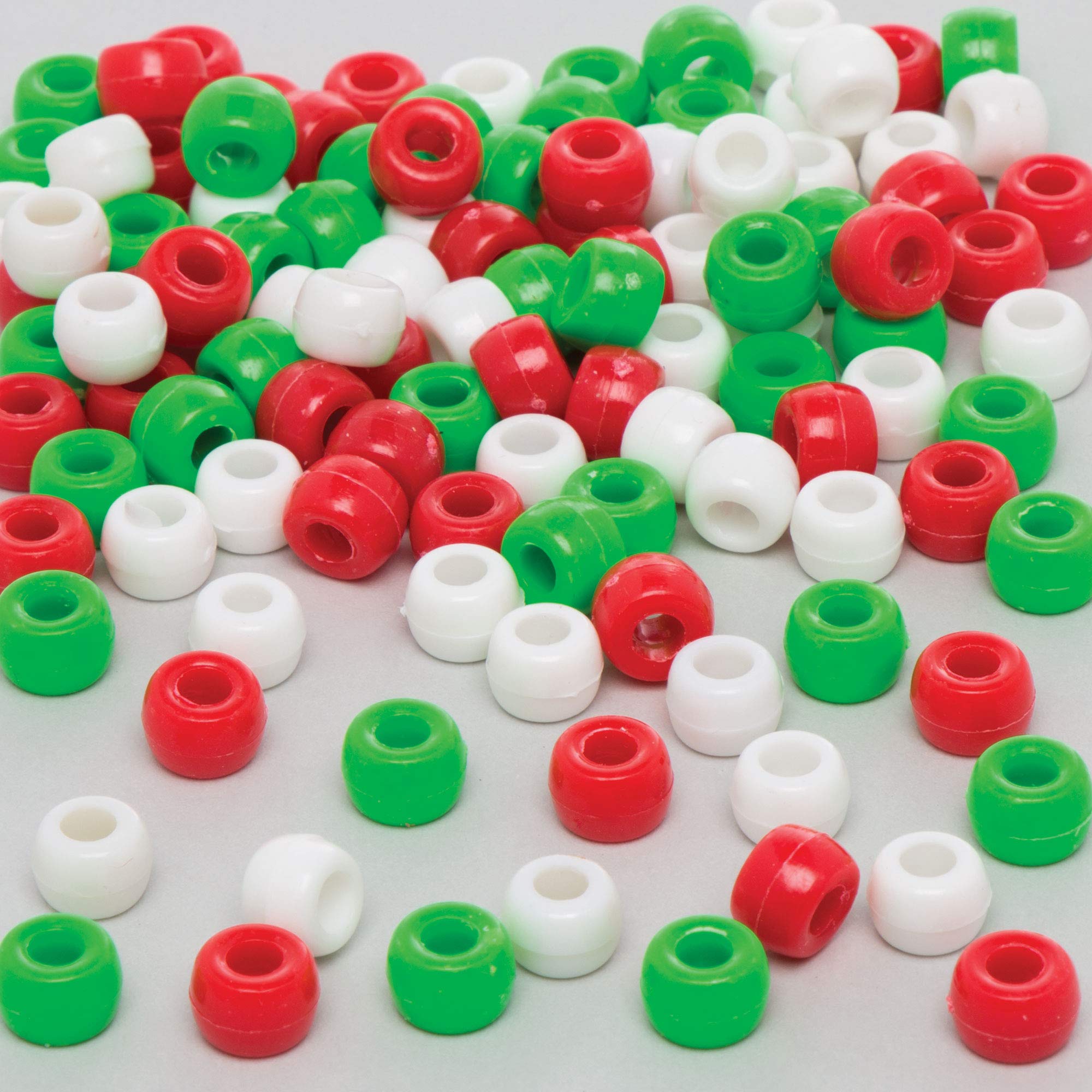Baker Ross Christmas Beads Value Pack - Pack of 500, Craft Essentials for Arts and Crafts (AR691)