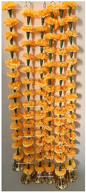 Buy Sphinx Re Usable Artificial Marigold Flowers And Golden Silver