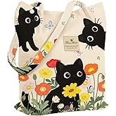 Miss Adola Corduroy Tote Bag for Women - Reusable Totes with Magnetic Buckle & Pocket Aesthetic Design Work Grocery Bags