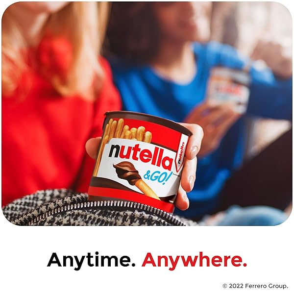 NUTELLA & GO! 4 PACK, HAZELNUT AND COCOA SPREAD WITH BREADSTICKS, SNACK CUPS, 1.9 OZ EACH