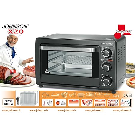 JOHNSON Horno eléctrico X20 Capacidad 20 litros Color Negro ...