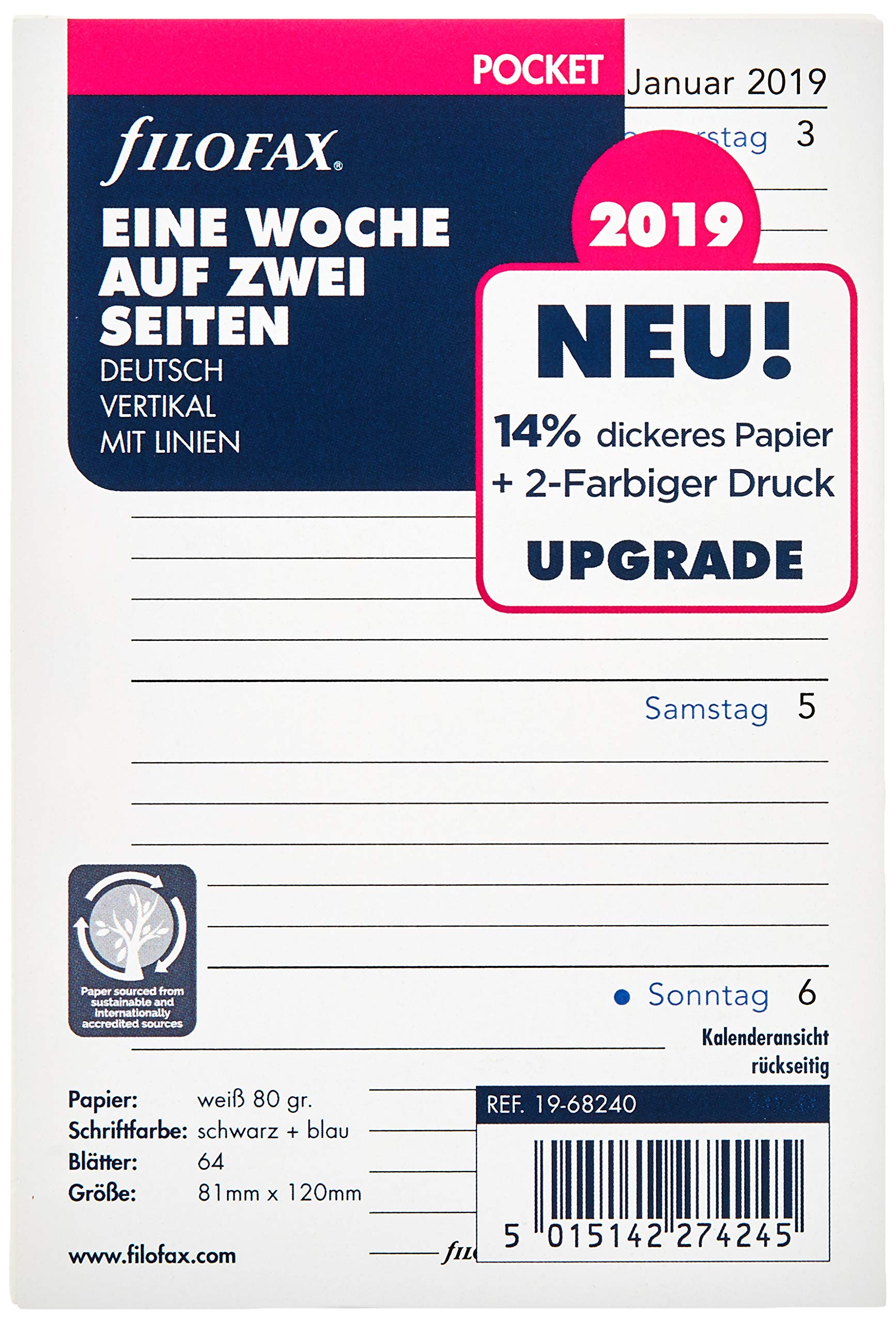 Filofax 000019 68240 Calendar