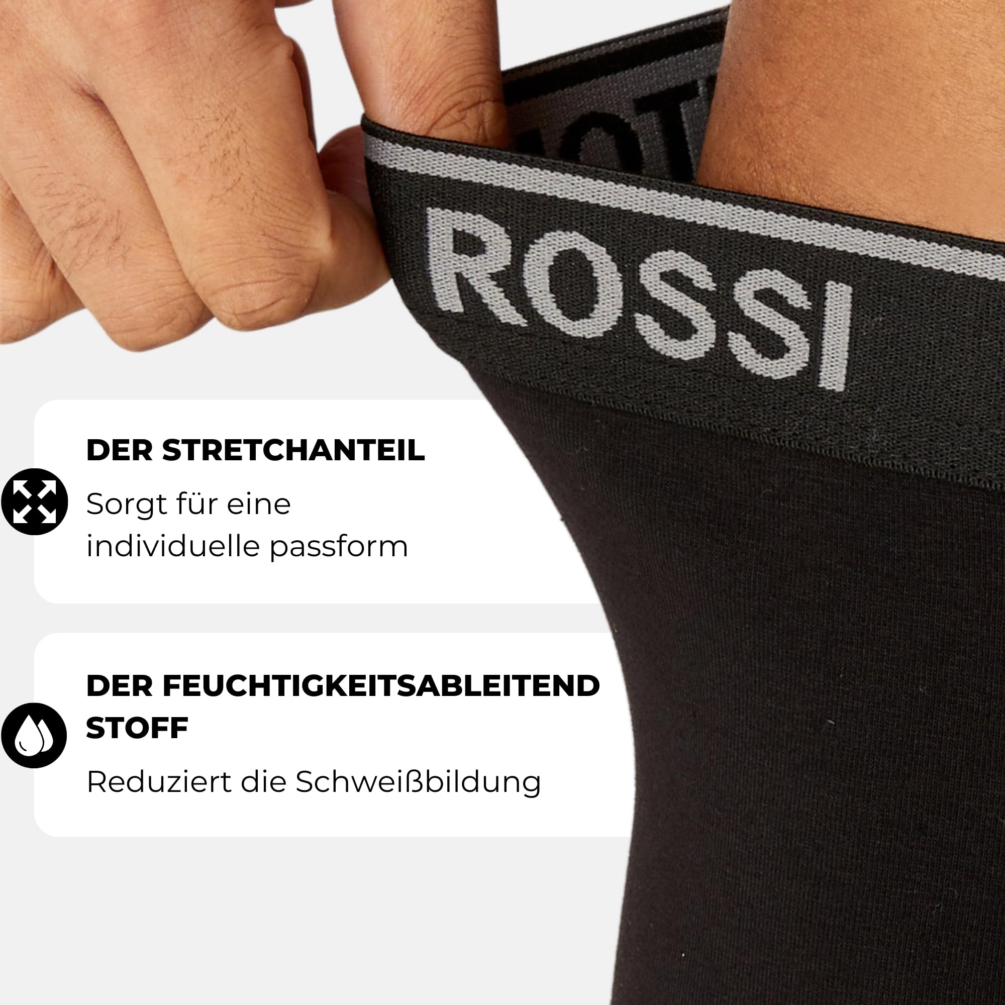 ANTONIO ROSSI 12er-Pack Boxershorts Herren Baumwolle, Stretch-Bund 4