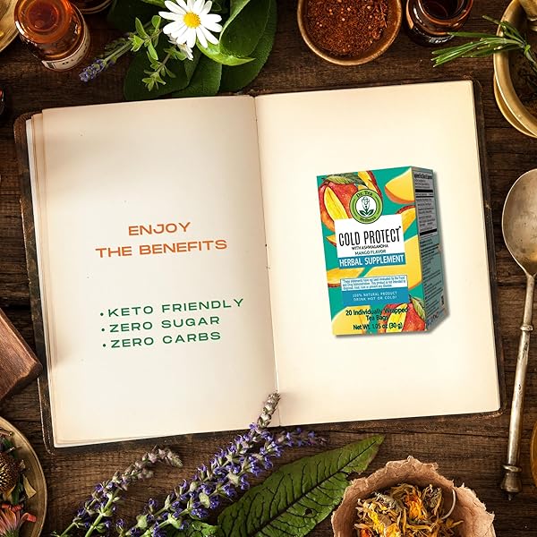 DR. TEA COLD PROTECT TEA WITH ASHWAGANDHA – MANGO FLAVOR – 20 TEA BAGS