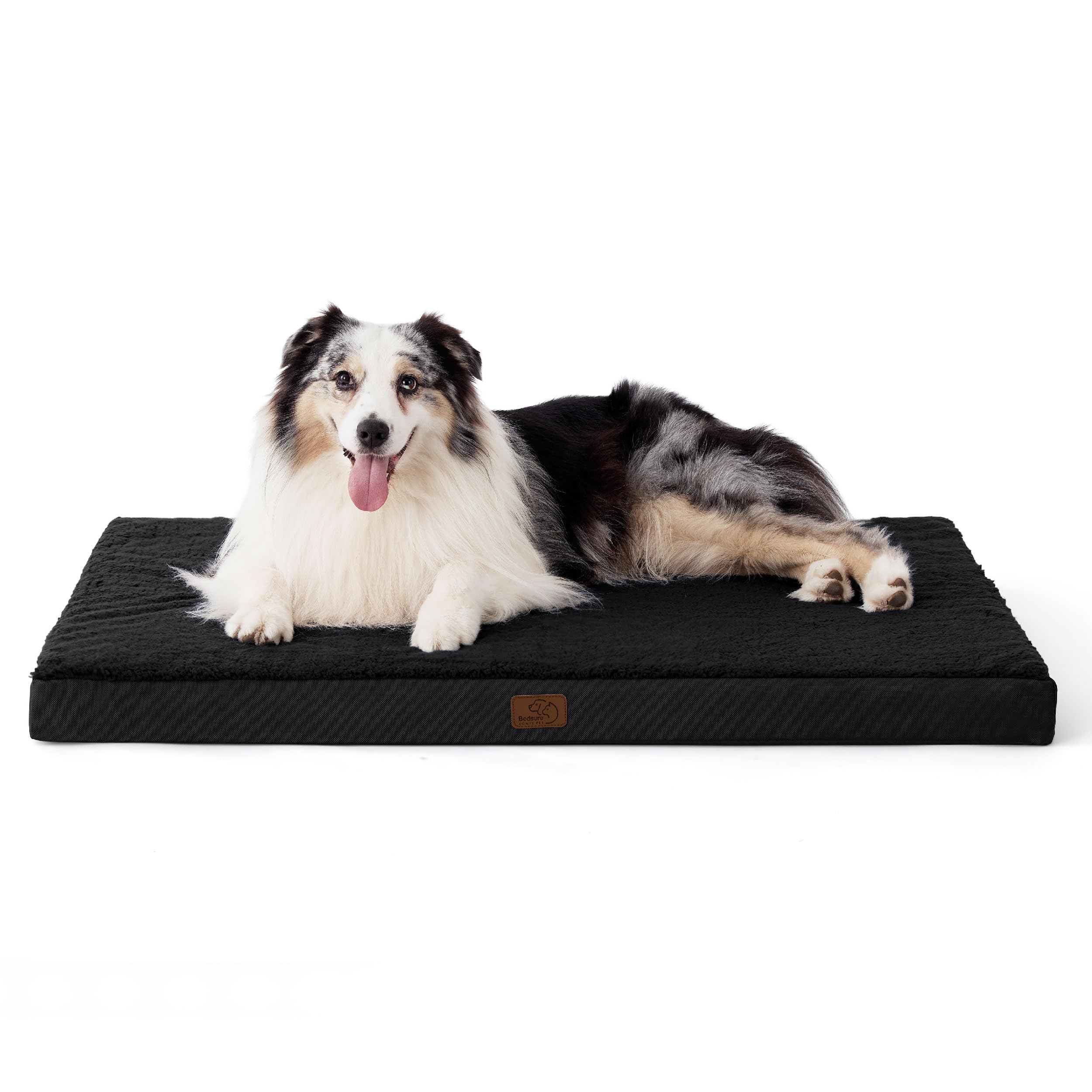 Photo 1 of Bedsure XL Dog Bed for Crate - Large Orthopedic Flat Pet Beds with Removable Washable Cover, Egg Crate Foam Crate Mat, Suitable for Pet Up to 90 lbs