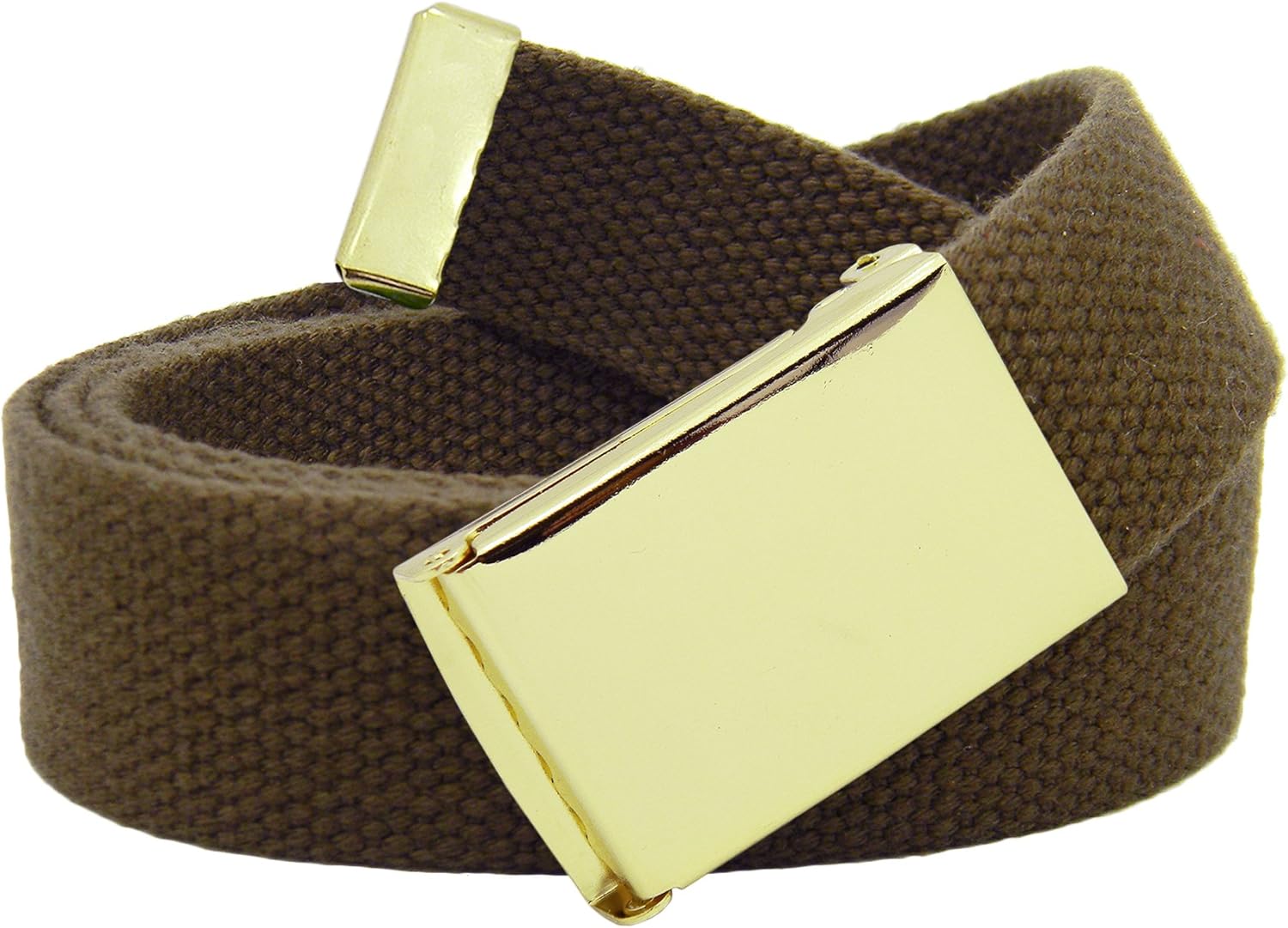 Women's Gold Brass Flip Top Belt Buckle with Canvas  Belt Amazon.co