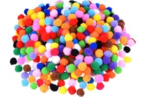 Blulu 500 Pcs 0.5 Inch Polypropylene Pompoms for Craft Making, Small Pom Poms Balls Art and Craft DIY Decorations(Multicolor)