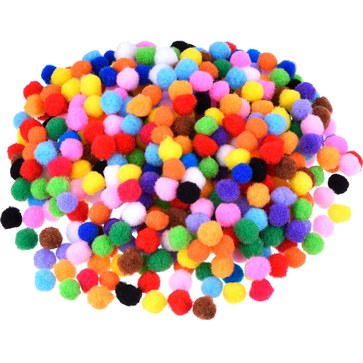 Photo 1 of Blulu 500 Pcs 0.5 Inch Polypropylene Pompoms for Craft Making, Small Pom Poms Balls Art and Craft DIY Decorations(Multicolor)