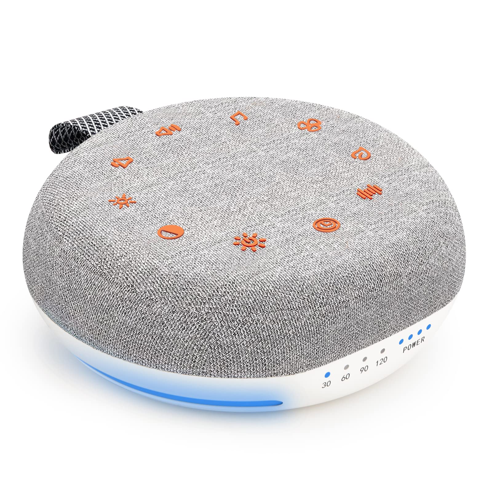 Heavtuen White Noise Machine - Portable with 40 Soothing Sounds, USB Rechargeable, Sleep Sound Timer & Night Light for for Home & Travel