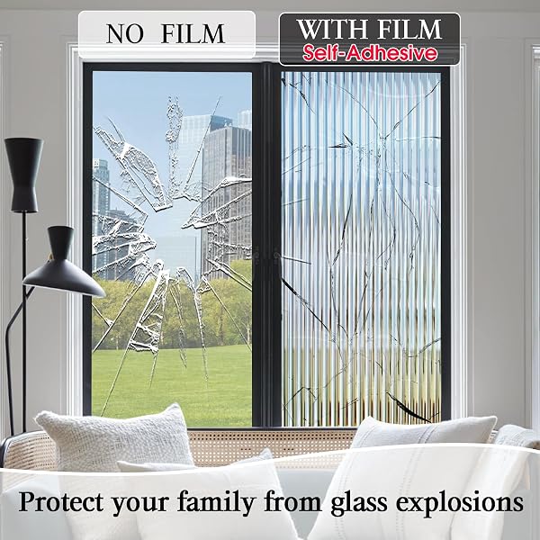 WINDIMILEY WINDOW PRIVACY FILM 3D REEDED GLASS STATIC CLINGS FLUTED FROSTED DECORATIVE WINDOW STICKERS WINTER HEAT CONTROL SUN BLOCKING FILM PEEL AND STICK ADHESIVE DOOR COVER,23.6X394IN,TRANSPARENT