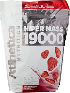 Hiper Mass 19000 Refil Morango, Athletica Nutrition, 3200g  (7899621107983)