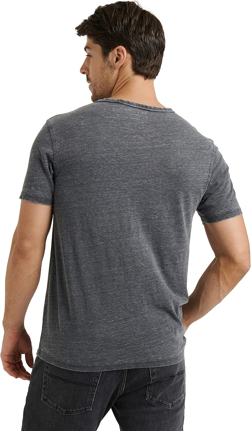 Lucky Brand Men's Venice Burnout Notch Neck Tee Shirt | 