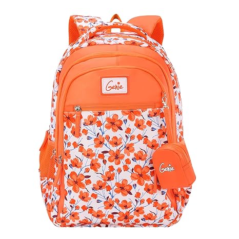 orange school backpack
