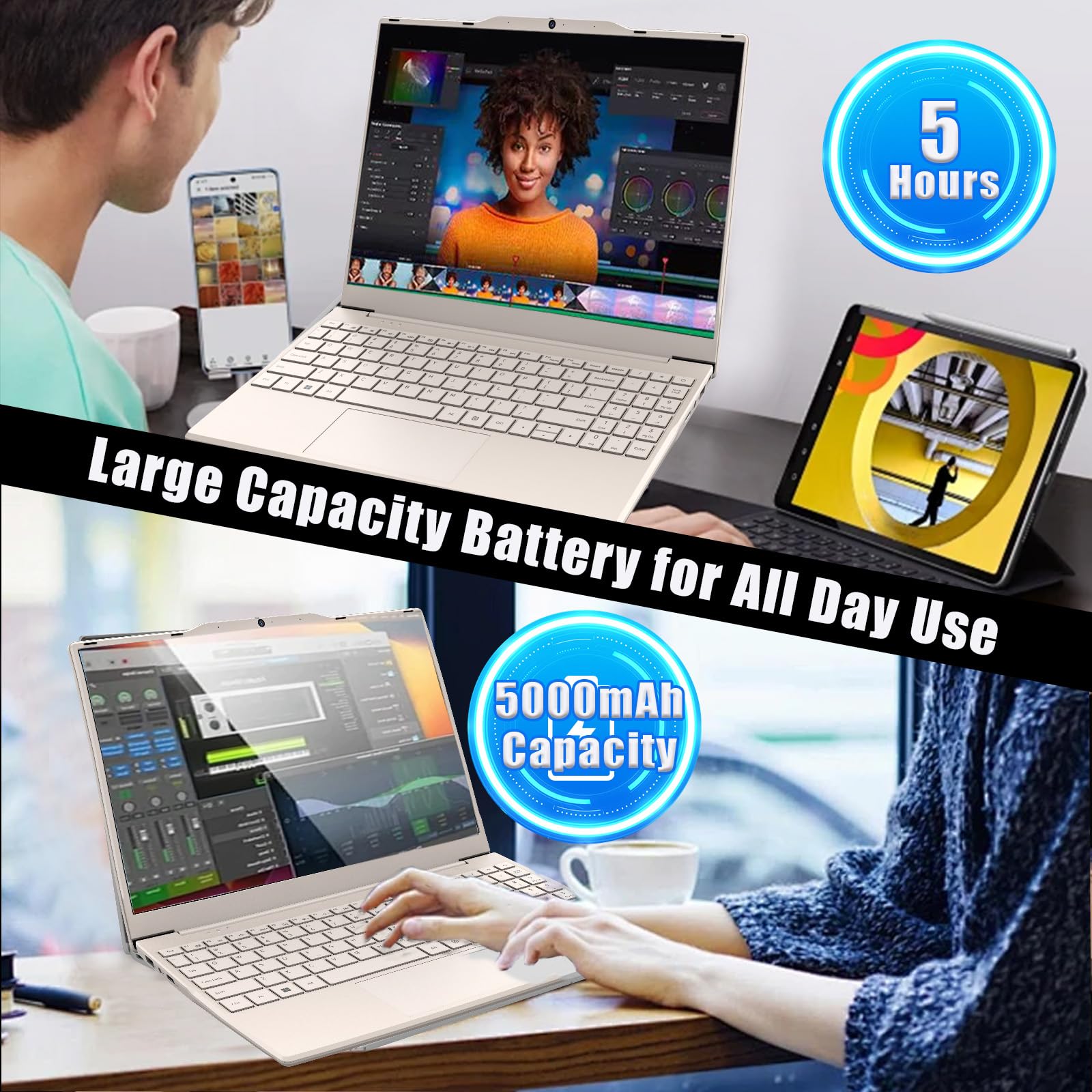 Molegar 2025 New Portable Laptop,Student and Business,14