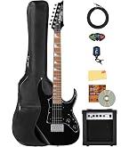 Amazon.com: Ibanez GRX20Z RG Gio Electric Guitar - Black Night