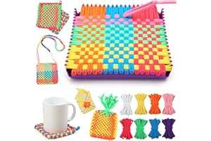 MagicKidz Weaving Loom Kit Toy - Birthday Gifts for Kids 6 7 8 9 10 11 12 Years Old - Arts and Crafts Kit for Girls Ages 6-8 10-12, DIY Potholder Knitting Kit with Loops