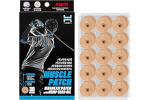 HUGAD4U [30pack] Muscle Magnetic Patch with Natural Oil, Magnetic Acupressure Patches, 1300 Gauss, Magnet Therapy, Light Magnetic Energies, Made in South Korea (30)