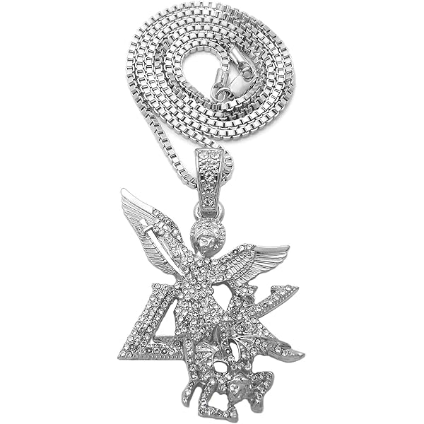 BLINGFACTORY Hip Hop Silver Plated Drug Addict Pendant & 20