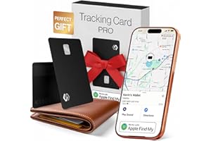 SPOTMINDERS. SPOTMINDERS Mens Valentines Day Gifts for Him Apple MFi Certified Credit Card Wallet Tracker PRO (iOS Only) 0.07in Works with Apple Find My Rechargeable Tracking Card IP68 Slim Passport Item Finder