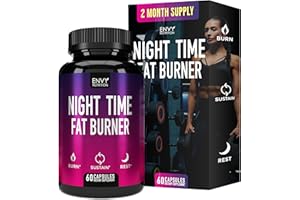 ENVY NUTRITION Night Time Fat Burner Supplements with Green Coffee Bean Extract - 60 Capsules
