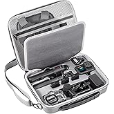 Carrying Case for GoPro Hero 13 12 11 10 9 8 7 Action Camera Hard Organizer Case Carrying Bag Accessories Travel Storage Chest Mount/Media Mod/Volta Protective Housing for dji osmo action 6 5