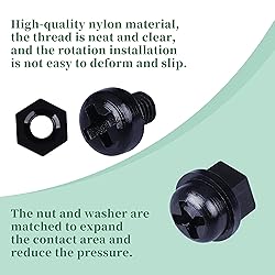 Pzsmocn 300 Pieces/100 Sets M3*4 mm Plastic Black