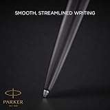 Parker Jotter XL Ballpoint Pen Grey Lacquer Gold Trims Medium Point Blue Ink view 5