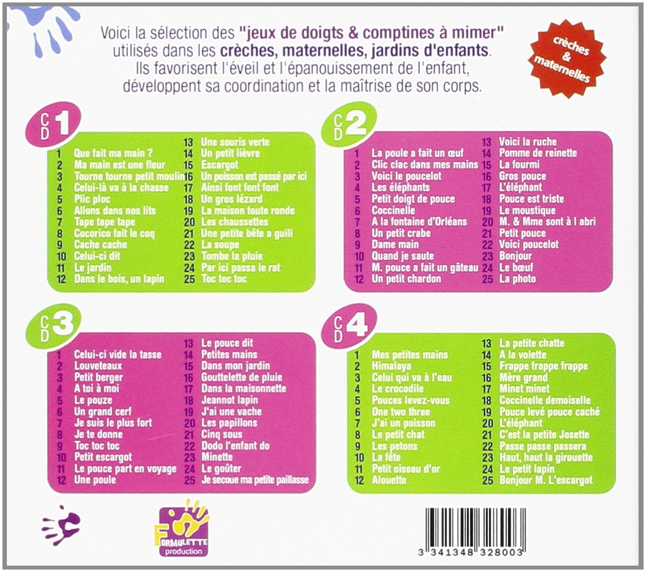 Cd 100 Jeux De Doigts Amazoncom Music