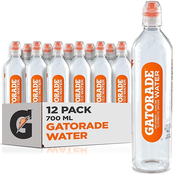 GATORADE WATER, 700ML SPORTS CAP (PACK OF 12)