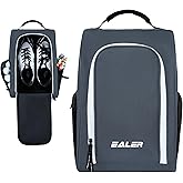 EALER GSB100 Golf Shoe Bag, Zippered Shoes Carrier Bags with Ventilation & Double Outside Pocket for Golf Balls, Socks, Tees, Valuables and Other Accessories