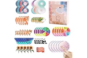 Ainrvteers Calm Stickers for Anxiety Sensory Stickers Anti Stress Tactile Textured Stickers Combined with Breathing Exercise for Fidget Strips Suitable for Children and Adults