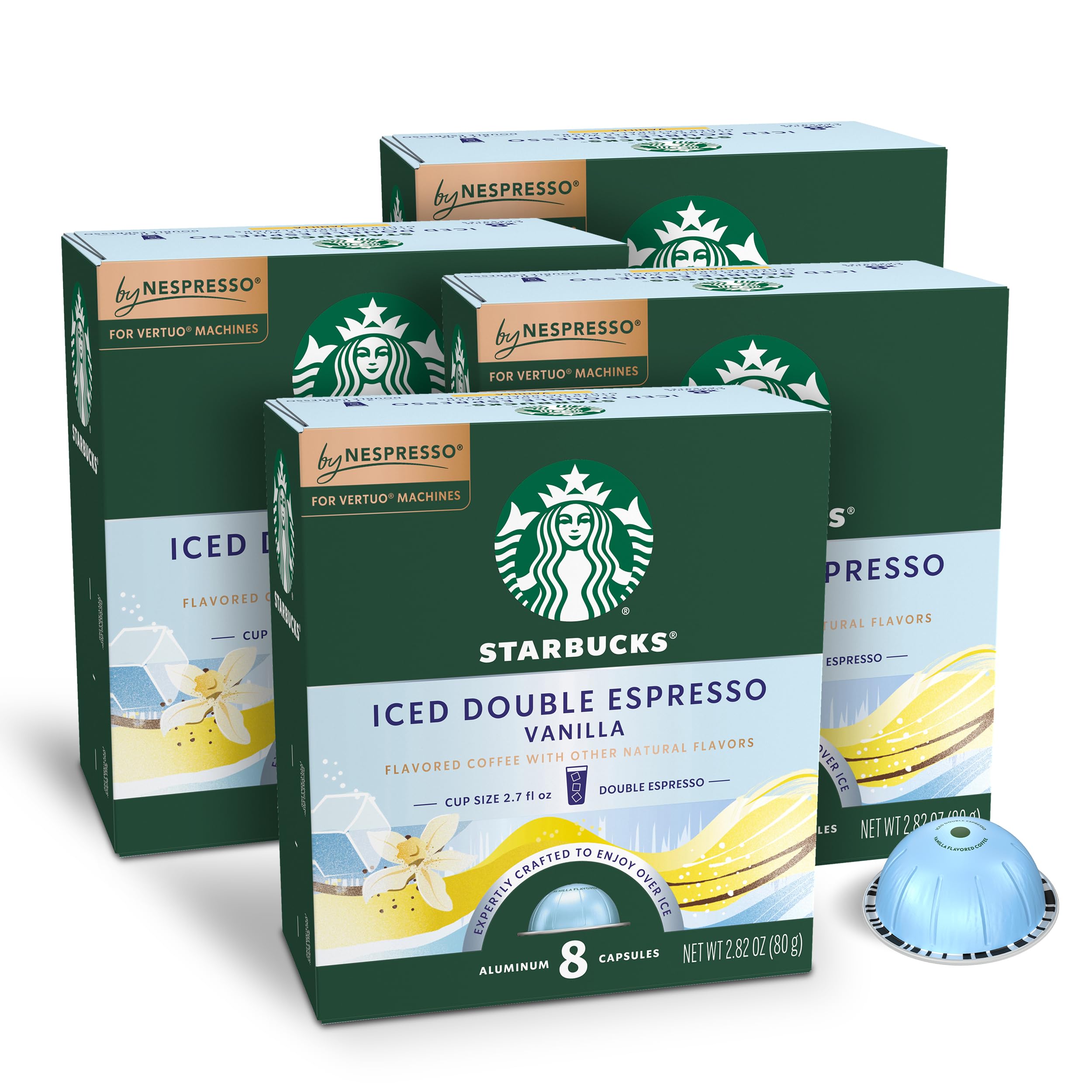 Starbucks by Nespresso Vertuo, Iced Vanilla, 32-count Coffee Pods, Brews 2.7 oz. Image