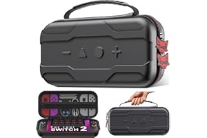 AXYBCOOL Switch Carrying Case for Nintendo Switch 2(2025), Portable Hard Shell Switch 2 Case Travel Protective for Accessories and Games with Cute Fox shaped Zippers