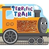 Little Hippo Books Terrific Train - Touch and Feel Board Book - Sensory Board Book