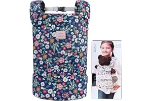 Bebamour Doll Carrier Original Reborn Baby Doll Carrier for Doll Toys Doll Carrier for Girls and Boys(Blue Flower)