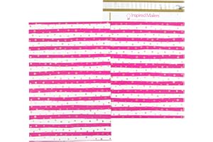 Inspired Mailers - Poly Mailers 10x13-100 Pack - Confetti and Stripes (Hot Pink/Gold) - Shipping Bags for Clothing - Large Mailing Envelopes - Shipping Envelopes - 10x13 Mailers Poly Bags