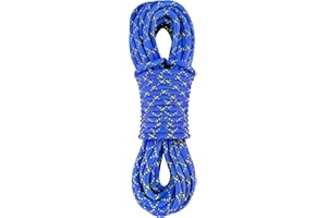 ZEPSEON 8mm Accessory Cord (5/16in) 6M(20ft) Prusik Cord Short Climbing Rope Double Braid Pre Cut Nylon Rope High Tensile Strength for Outdoor, Arborist, Mountaineering, Caving