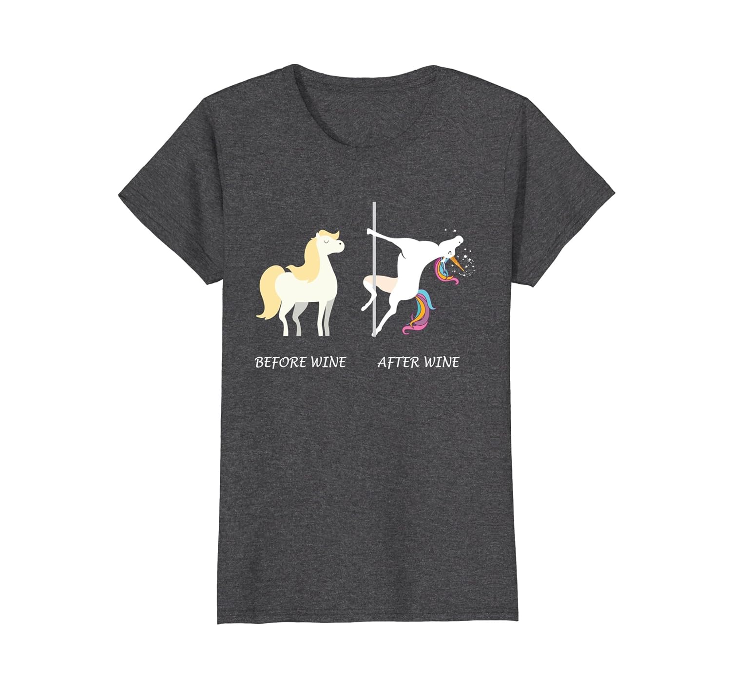 Funny Unicorn Before Wine After Wine T Shirts Gift 2018 Teehay