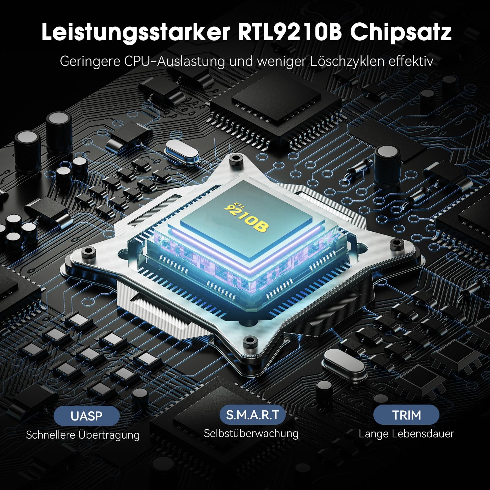 ELUTENG Festplatten Dockingstation, M.2 NVME & SATA Docking Station, 10Gbps M2 SSD auf USB Gehäuse für M-Key B+M Key, Duales Protokoll Adapter für 2230 2242 2260 2280 SSD mit Anti-Rutsch-Pads 5