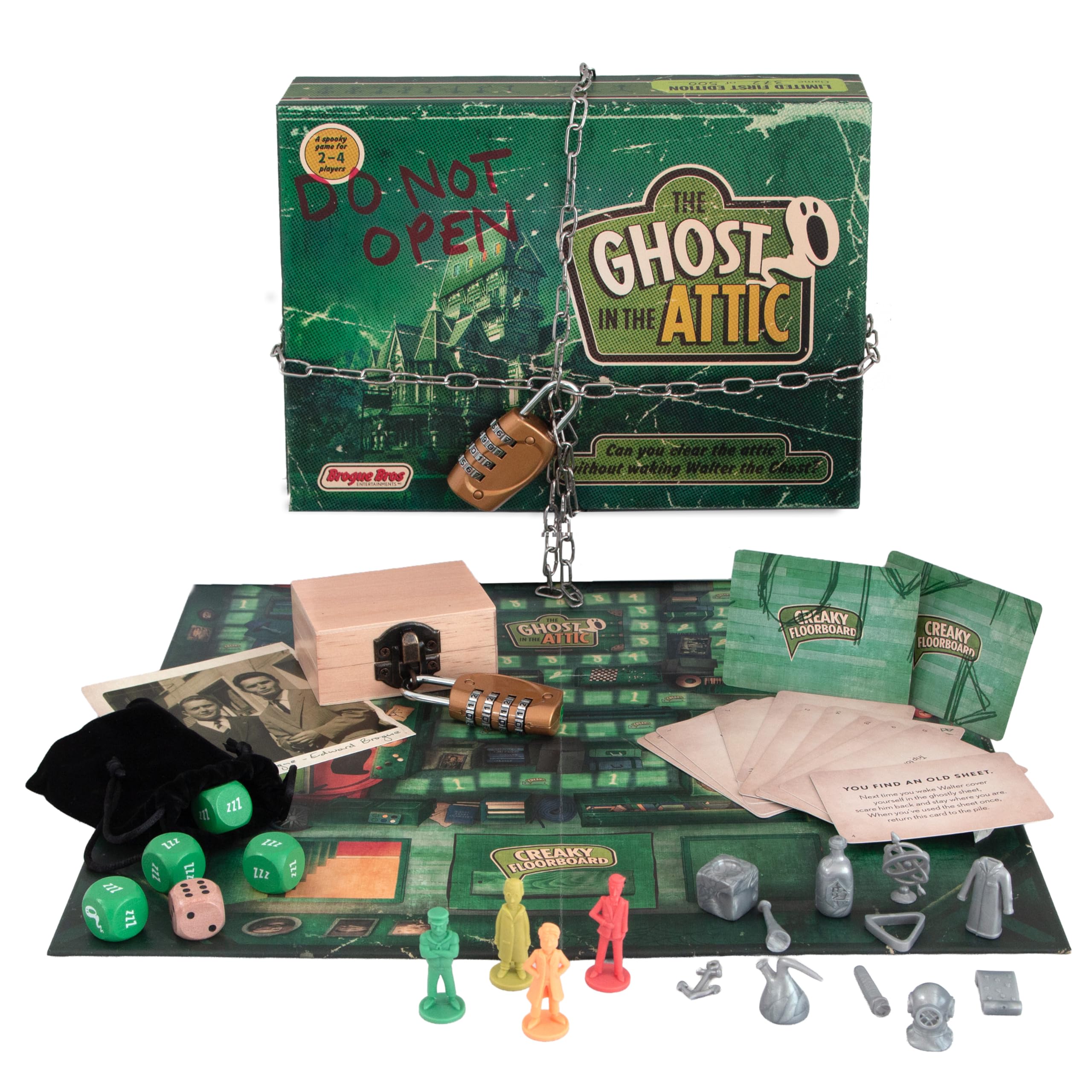 Ghost in the Attic – Haunted Escape Room Game Mystery | Real Locks & Props | 18 Puzzles | Hidden Websites | Resettable | 1–5 Players | Ages 12+ | 2 hours play — all skill Levels | By Henry Lewis