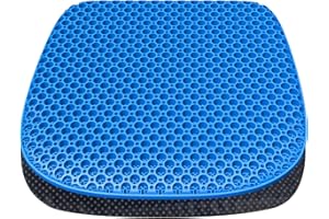 TONINT Large Gel Seat Cushion for Long Sitting with Non-Slip Cover,Soft & Breathable,Seat Cushion for Chair,Car,Office,Desk Chair,Wheelchair