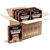 Better Oats 100 Calorie Maple &amp; Brown Sugar Oatmeal, 9.8 Oz box, 6 Pack | Instant Breakfast With Flax Seeds And Natural Flavors, Good Source Of ALA Omega-3 And Fiber, Individual Pouches