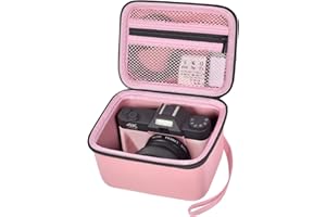 COMECASE Vlogging Camera Case Compatible with Duluvulu/for TEBNGIHNM/for zheozeig/for Oiadek 4K Digital Cameras for Youtube. Vlog Camera Carrying Storage for Lens, Cable and Other Accessories - Pink