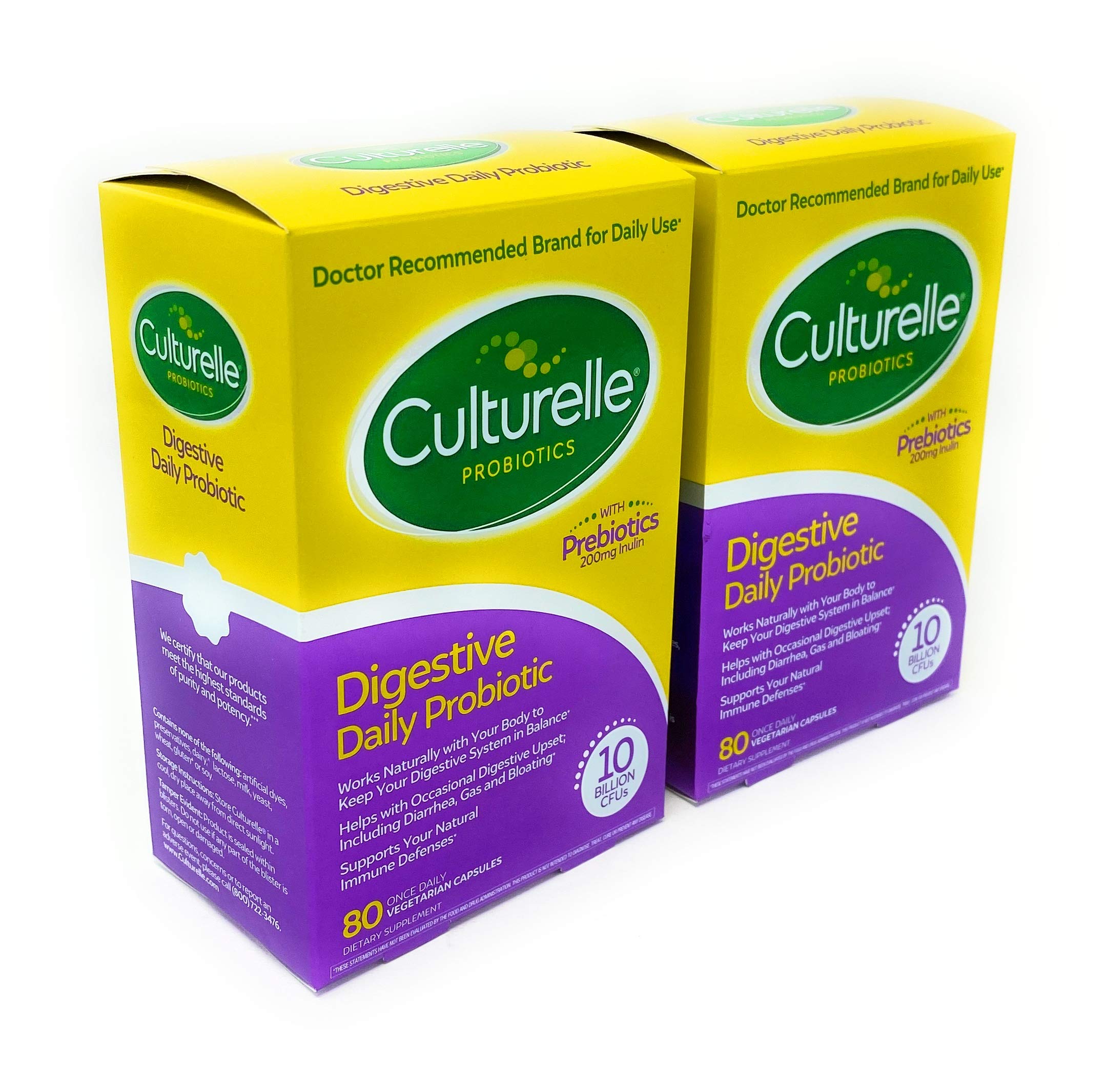 Culturelle, Digestive Health Probiotic lstli 80 Capsules (Pack of 2