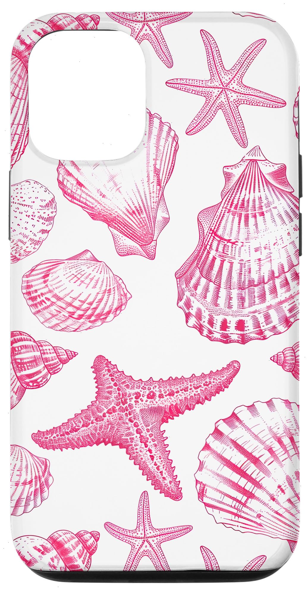 Pink Seashell Starfish Ocean Beach Sea Coastal Aesthetic Case for iPhone 12/12 Pro