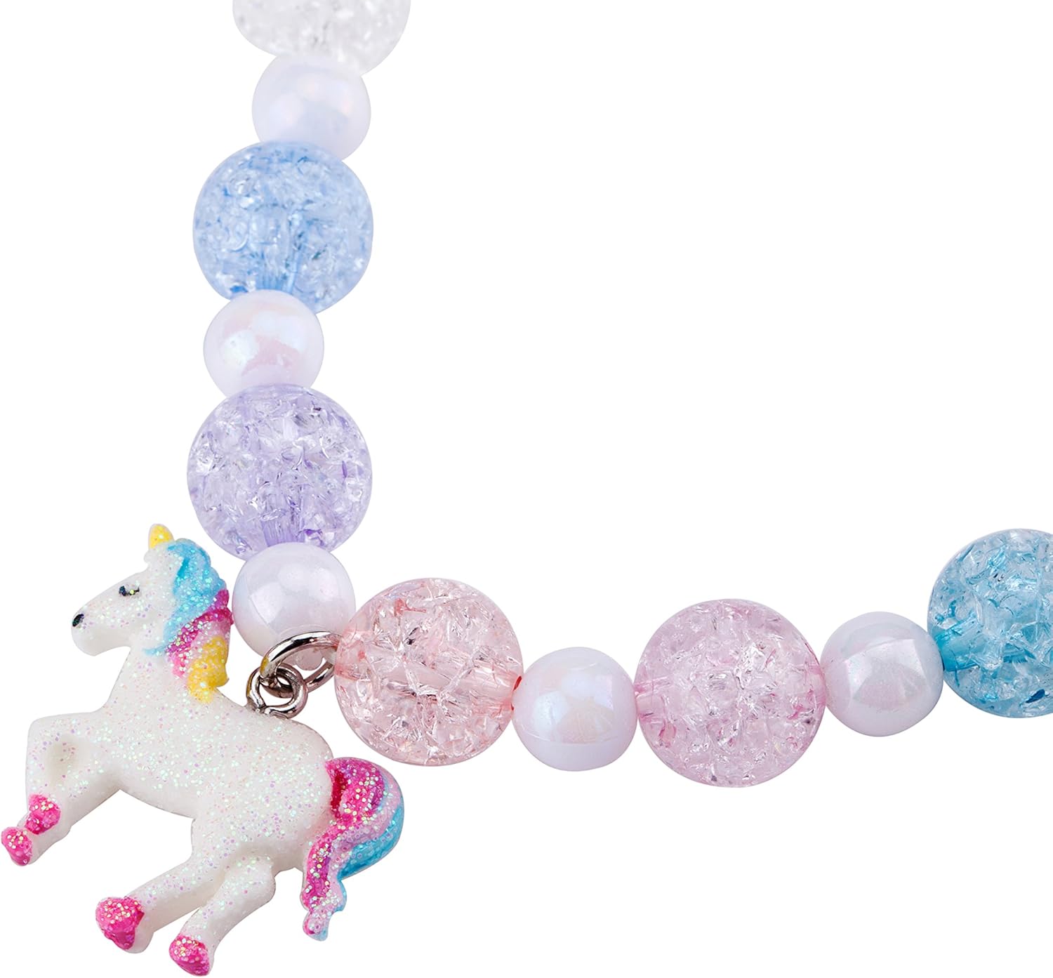 SkyWiseWin Chunky Jewelry Unicorn Necklace and Bracelet Set for Girls Little Kids: Jewelry
